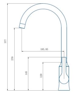 Смеситель для кухни Haiba HB70652 хром